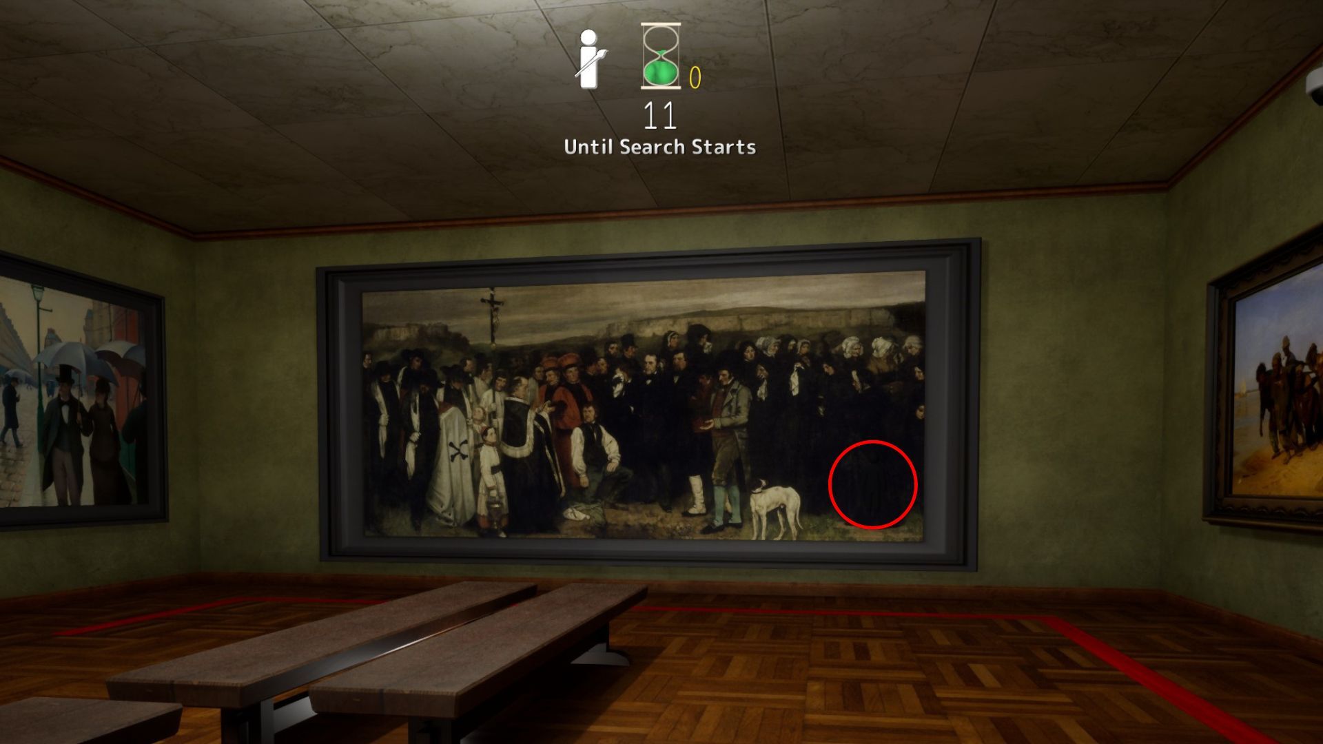 A Burial at Ornans hiding spot on Art Gallery