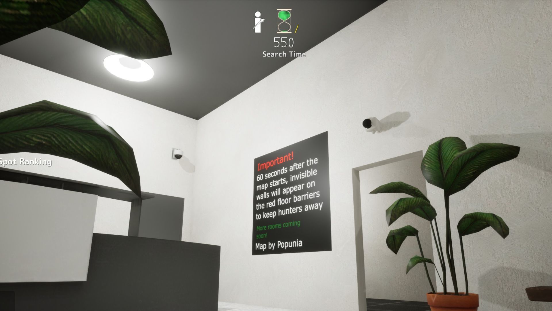 Security Camera (Spawn Door) hiding spot on Art Gallery