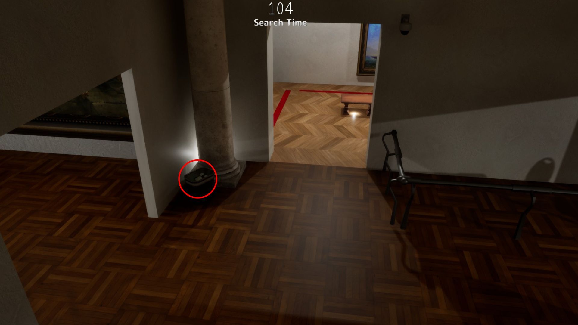 Garbage Can hiding spot on Art Gallery