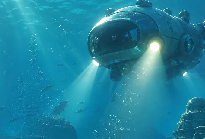 Open Blue Water Column hiding spot on Deep Sea