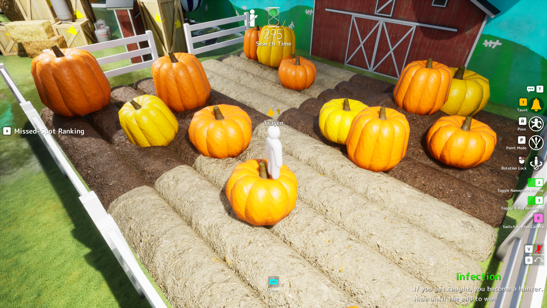 Pumpkin Patch Corner hiding spot on Indoor Country