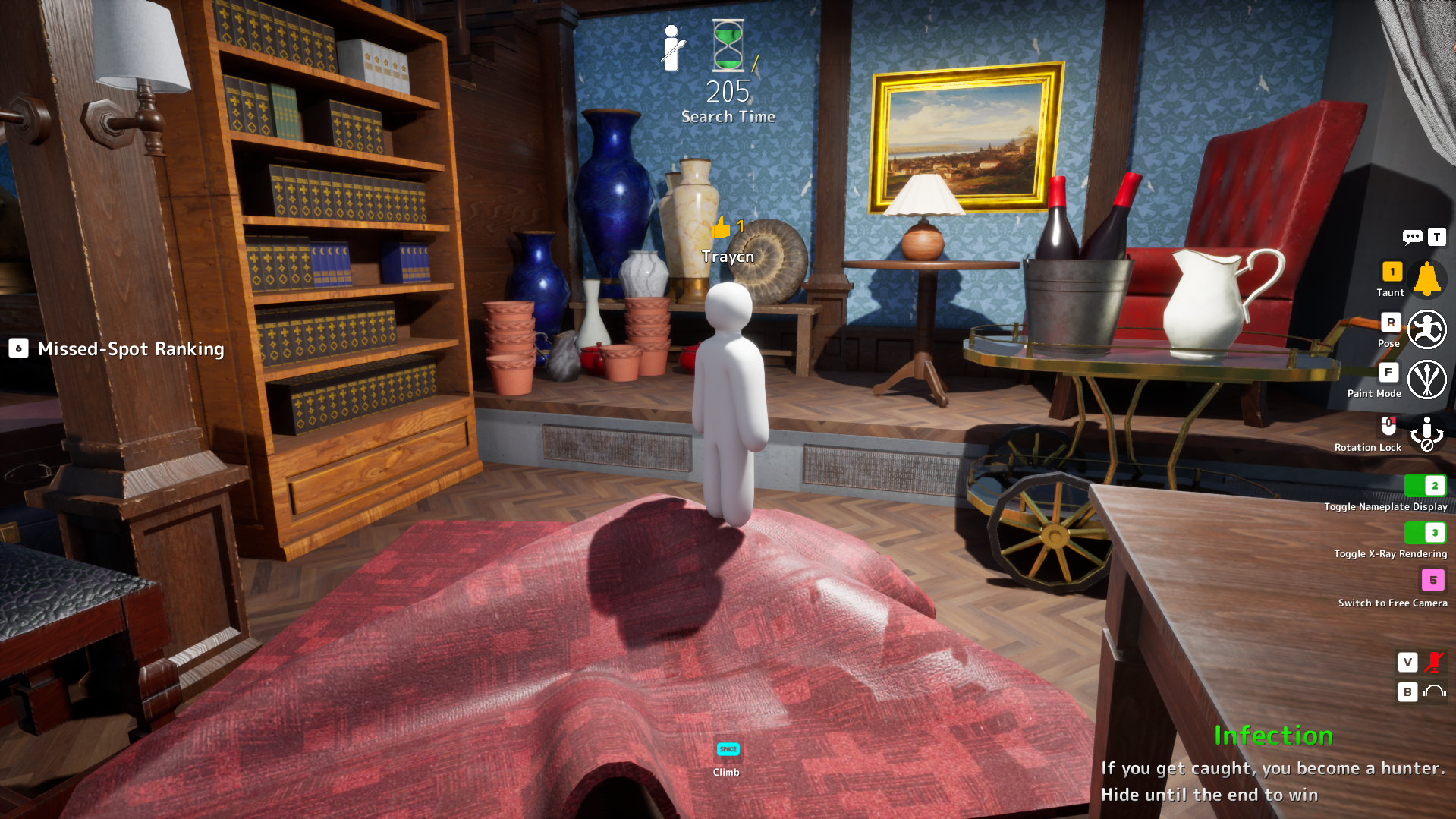 Black Tiled Wall hiding spot on Mansion