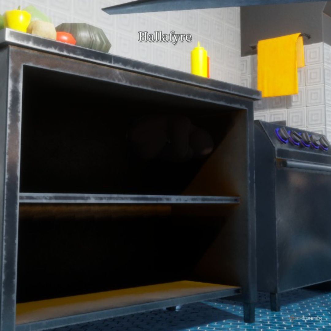 Kitchen Shelving hiding spot on Mansion