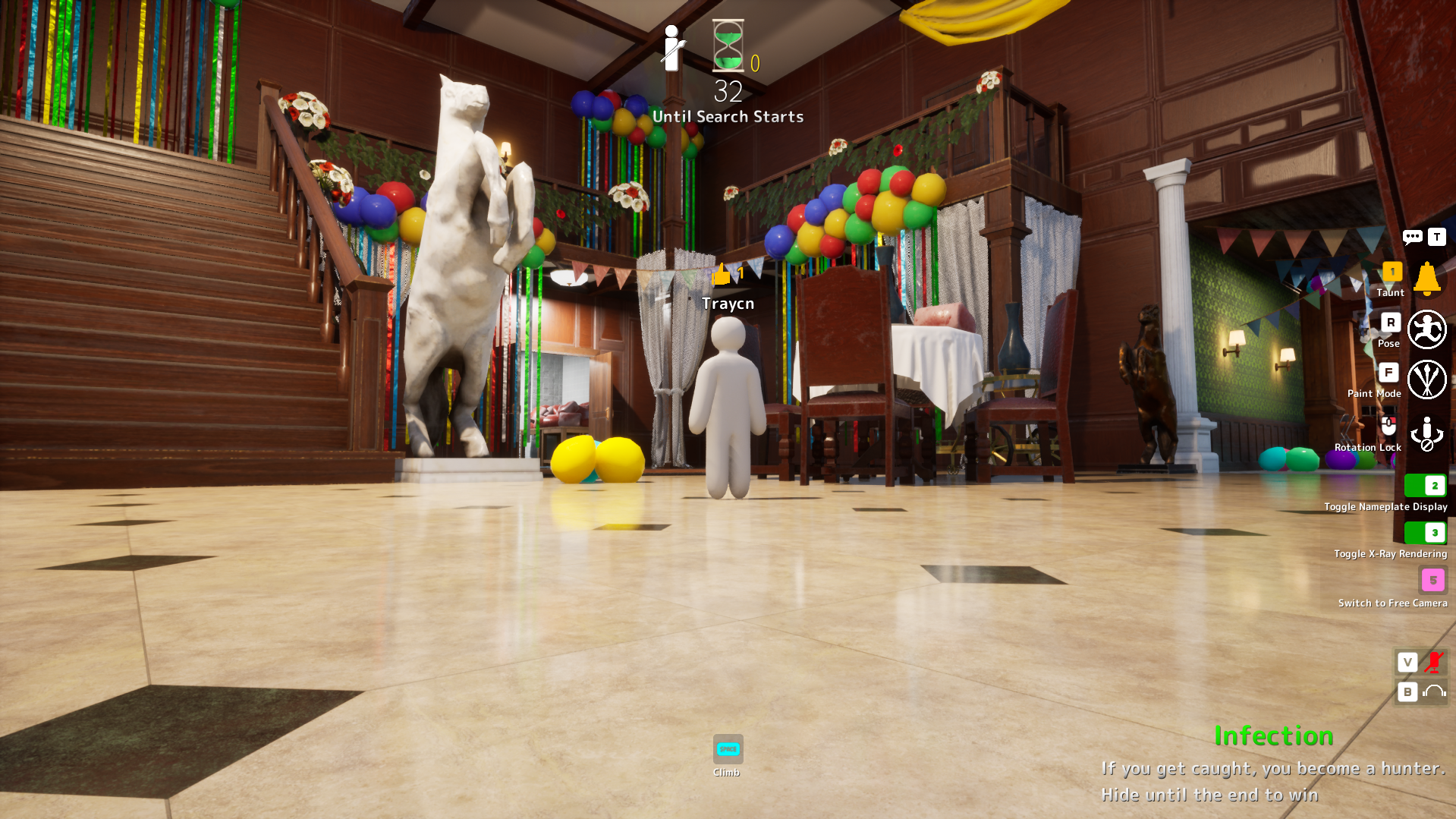 Pillar Top hiding spot on Mansion