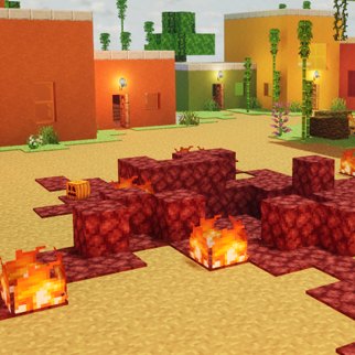 Yard Torch & Grass Block hiding spot on Minecraft