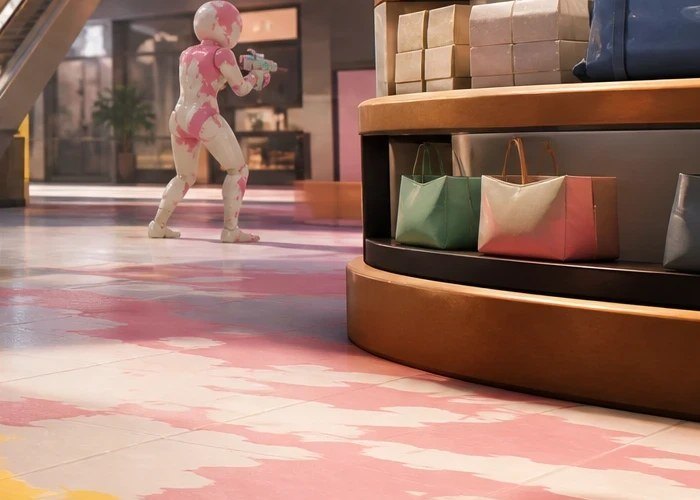 Handbag Display Shelf hiding spot on Shopping Mall