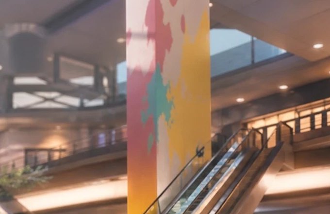 Splattered Pillar Blend hiding spot on Shopping Mall